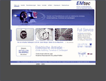 Tablet Screenshot of emtec-antriebe.de